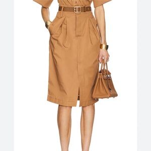 Helsa Paperbag Skirt in Caramel